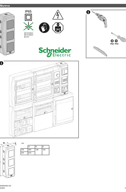 schneider施耐德Interface Mureva Sockets Installation sheet